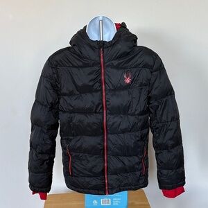 Spyder Kids Black and Red Puffer Jacket Size Medium